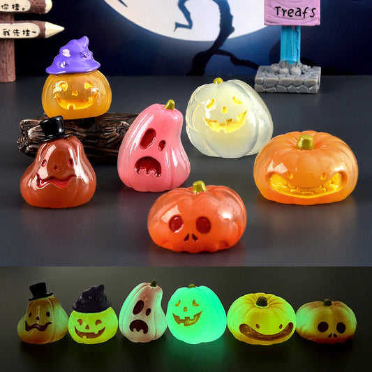 Halloween glow-in-the-dark pumpkin ornament